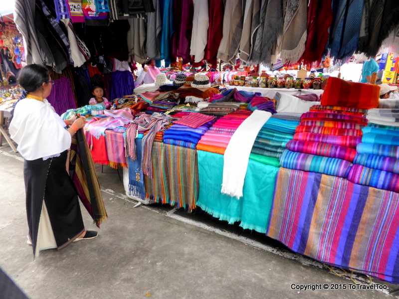 Plaza de Ponchos in Otavalo daily markets are held