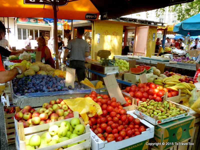 Croatia, Split , Green Market, City Morning