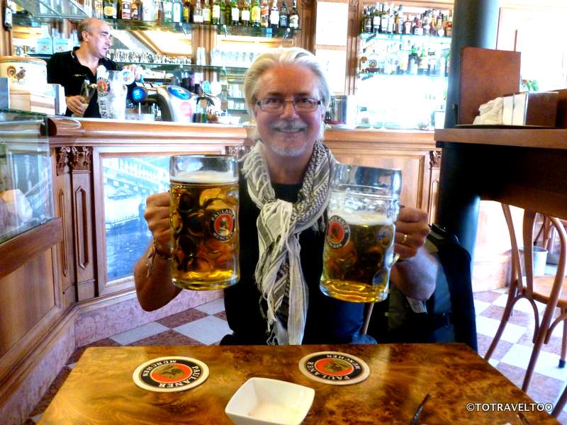 It takes a man to lift these two pints at once