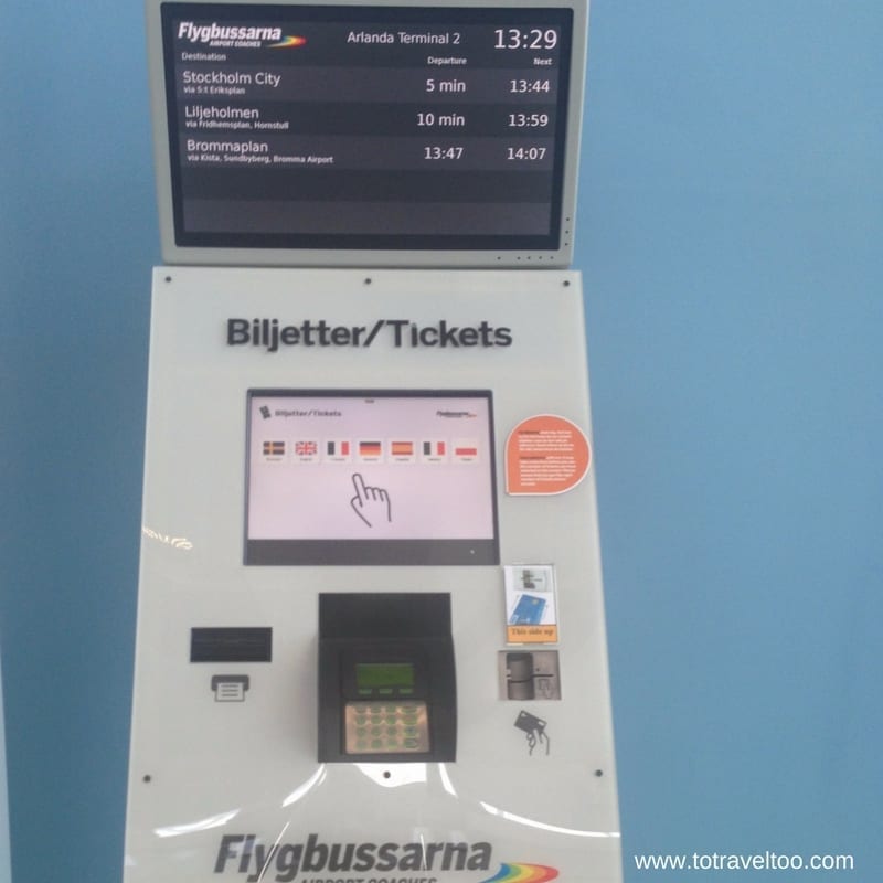 Flygbussarna bus to get you from airport to city terminal when you Visit Stockholm