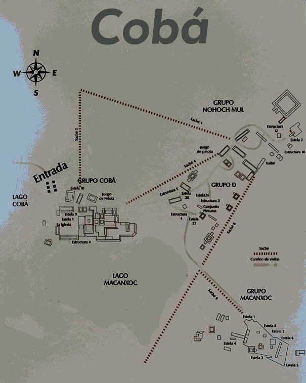 Coba Ruina Map