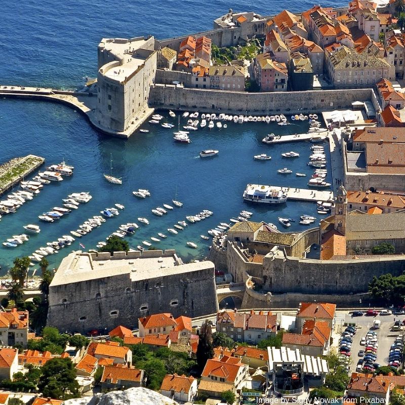 The view over Dubrovnik Harbour