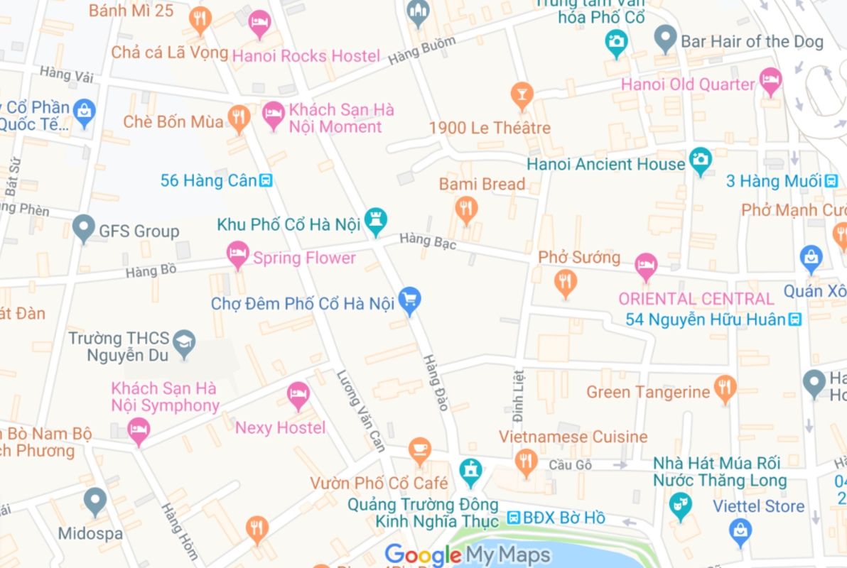 Map of Hanoi Old Quarter