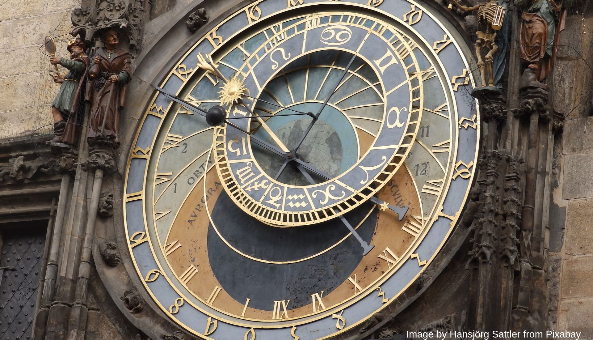 The famous astronomical clock face