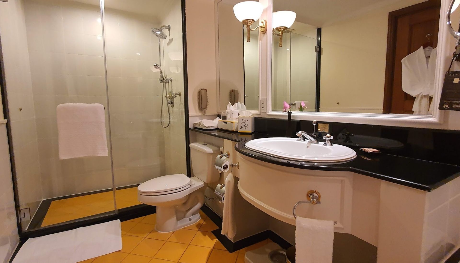 Generous sized bathrooms at the Sofitel Siem Reap