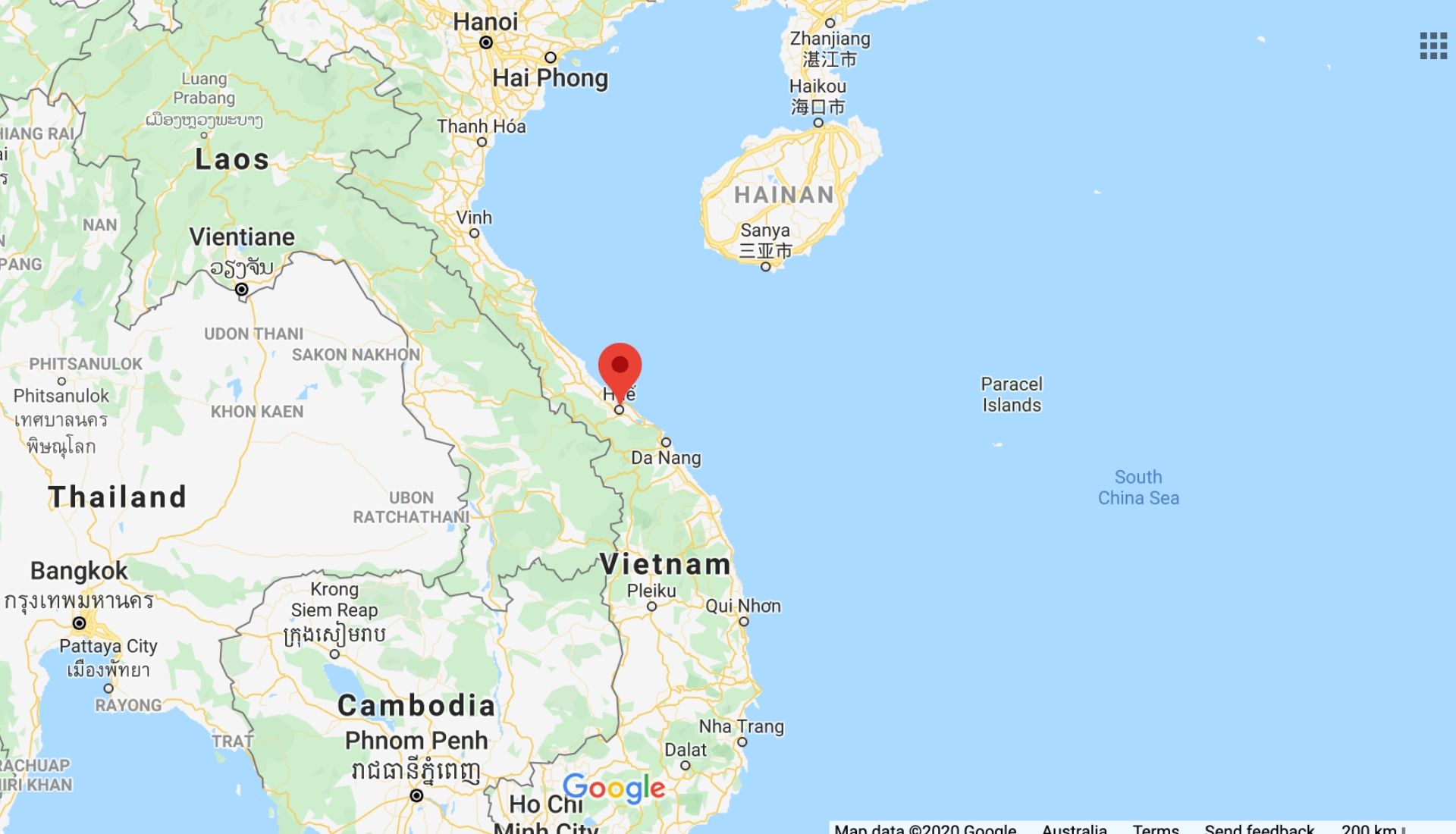 Hue Vietnam Map