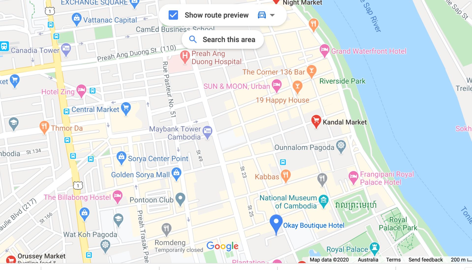 location map of Kandal Market