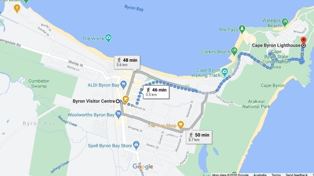 Walk from Byron Bay to the lighthouse