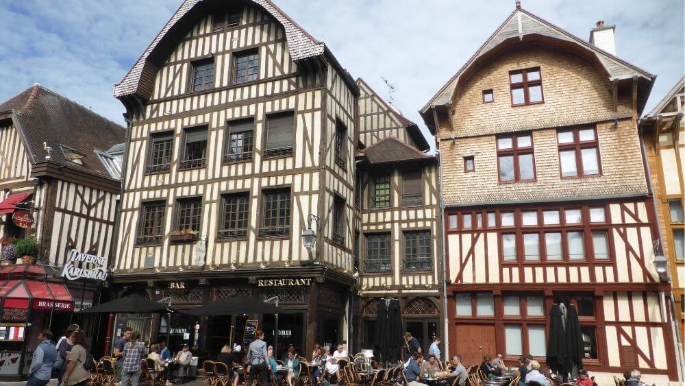 The medieval buildings of Troyes