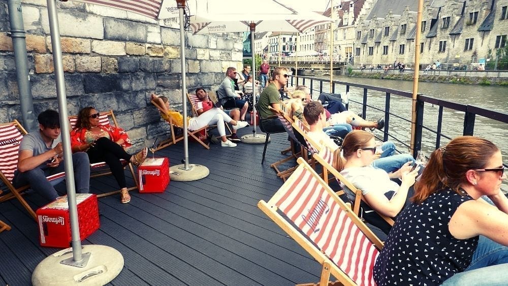 Enjoy a beer or two on the canals of Ghent