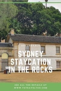 Pinterest - Sydney Staycation at the Rocks