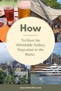 Pinterest Sydney Staycation at the Rocks