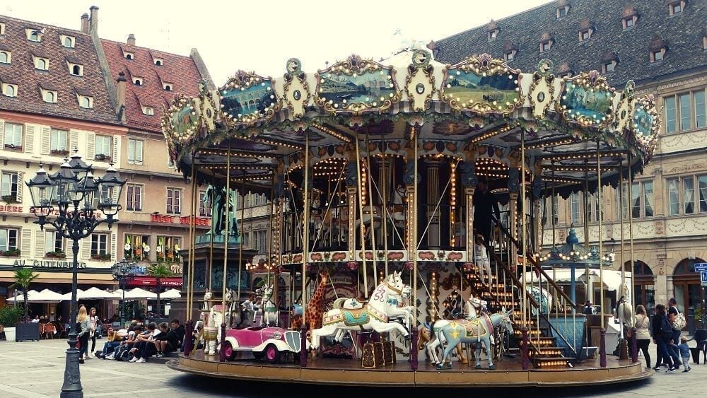 Gutenberg Square at it's merry-go-round