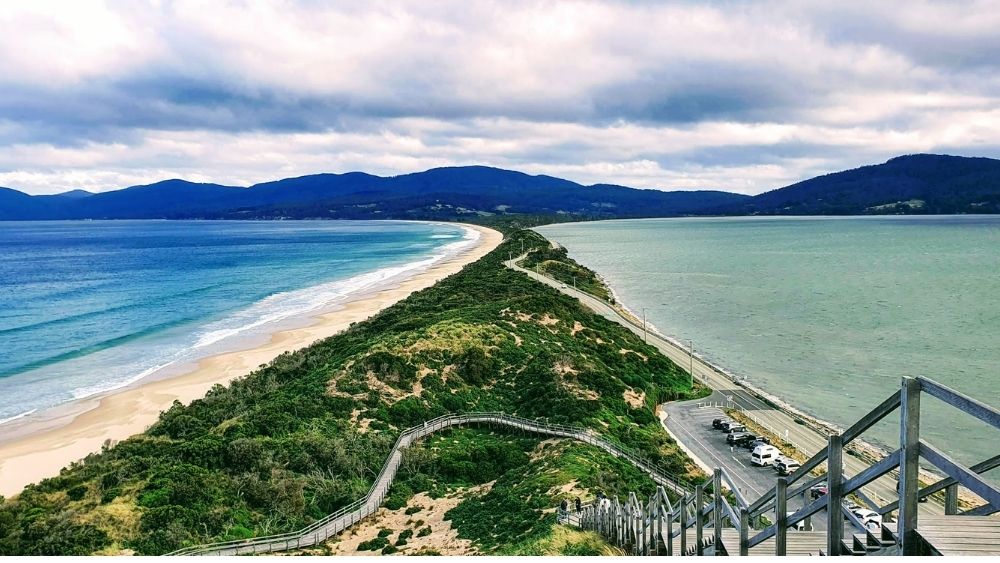 View of The Neck on Bruny Island