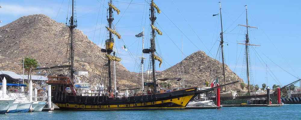 Pirate ship in Cabo Harbour
