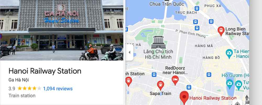 Map of Hanoi Railway Station