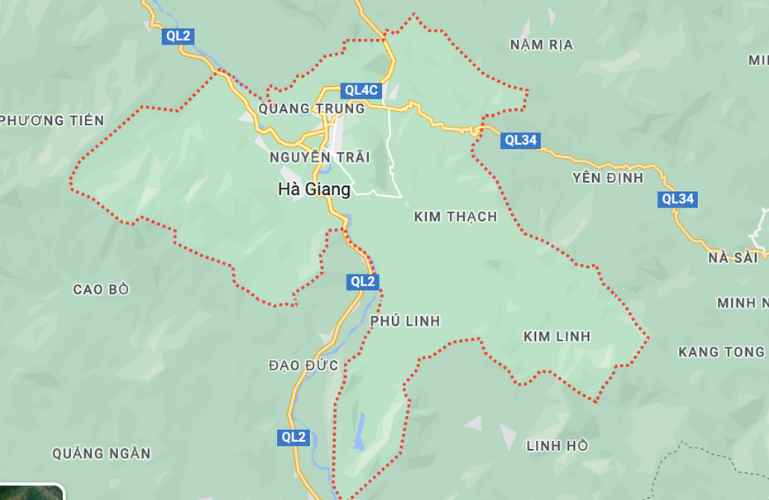 Map of Ha Giang Loop