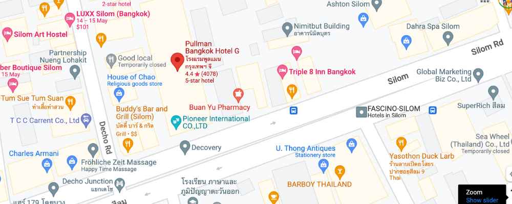 Pullman Bangkok G Hotel Map