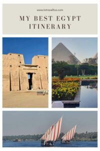 Egypt itinerary 8, 15 and 21 days 