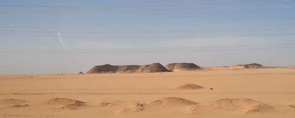 Desert along the road from Aswan to Abu Simbel